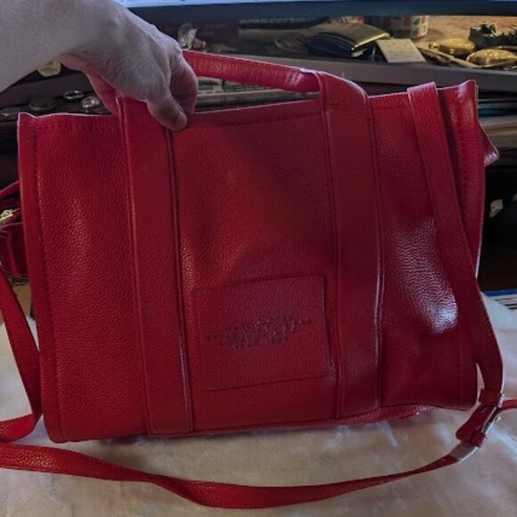 MARC JACOBS Large Red "The Tote Bag"  W/ Dust Bag - Picture 4 of 11